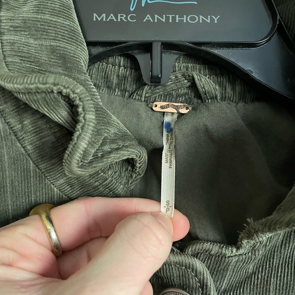 Free People Corduroy Military Jacket Womens Size Small - Picture 4 of 5